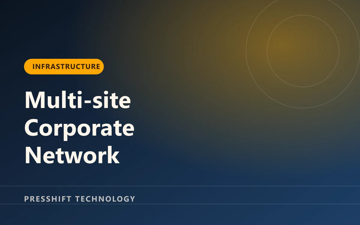 Arte de capa do projecto de rede corporativa multi-site